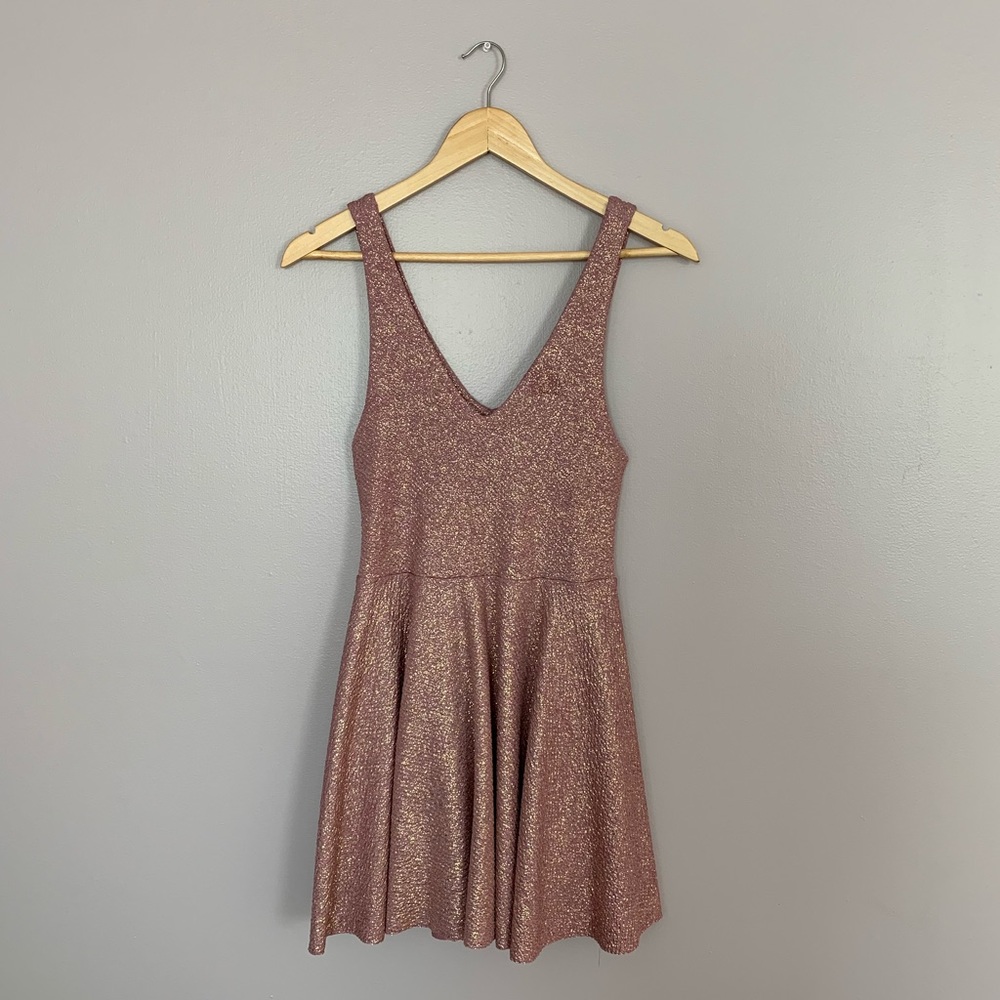 Pink and glittery gold silence + noise dress